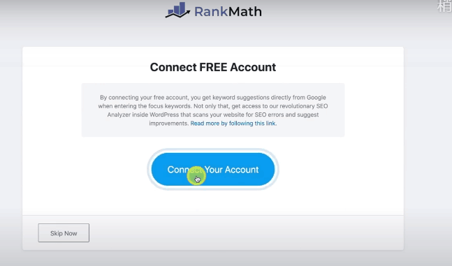 Rank Math PRO账号连接